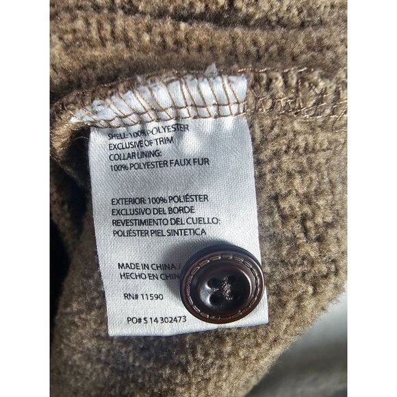 Weatherproof Vintage Sherpa Sweater Large Brown Elbow Patch - Picture 8 of 9